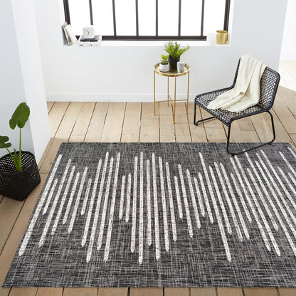 Zolak Berber Stripe GeometricIndoor/Outdoor  Rug