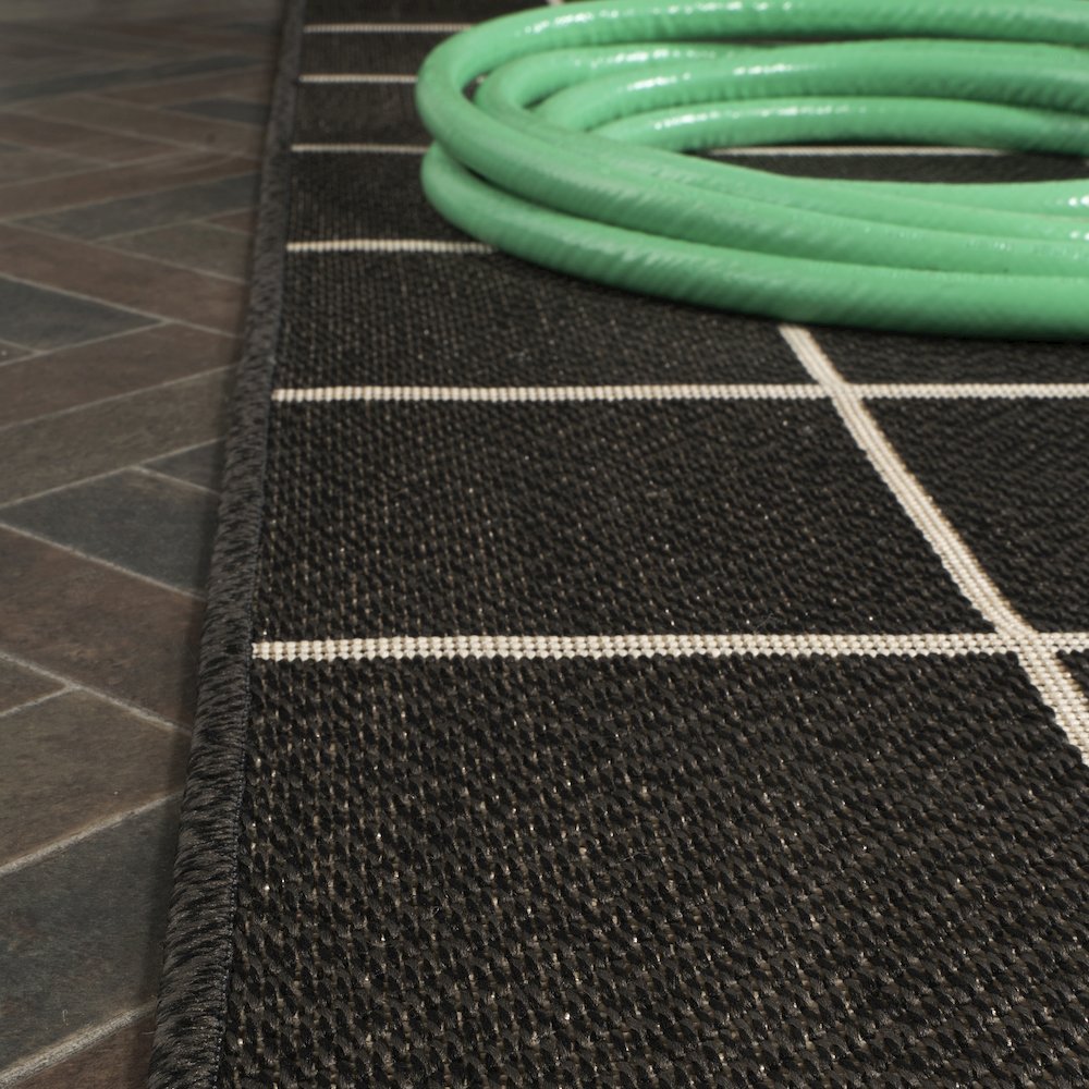 Grid Modern Squares Indoor/Outdoor Area Rug