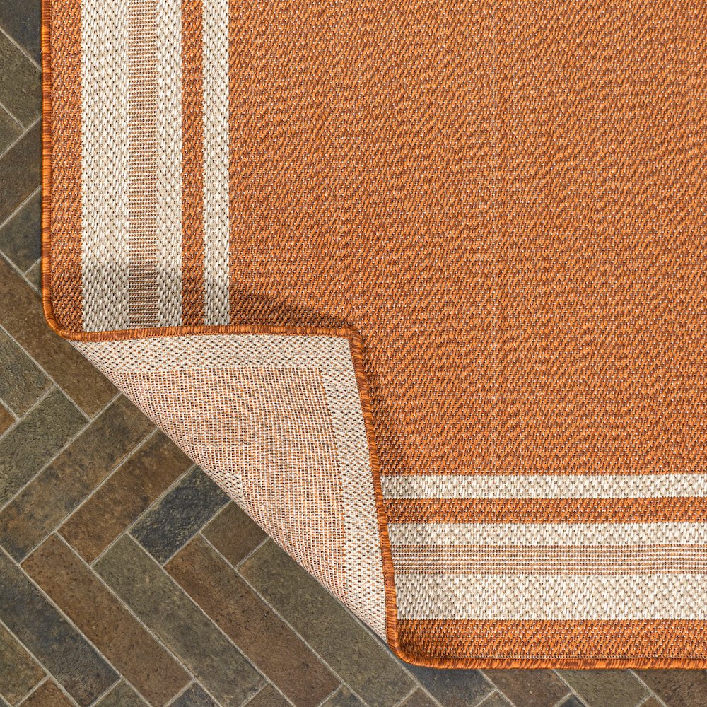 James Modern Border Stripe Indoor/Outdoor Area Rug