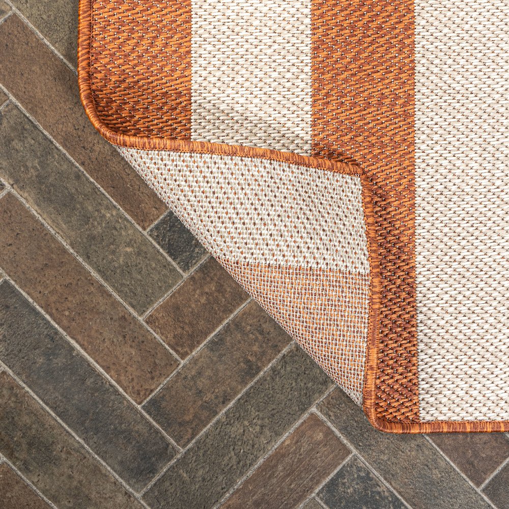 Negril Two Tone Wide Stripe Indoor/Outdoor Area Rug