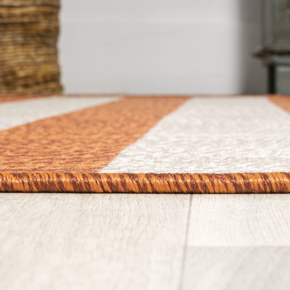 Negril Two Tone Wide Stripe Indoor/Outdoor Area Rug
