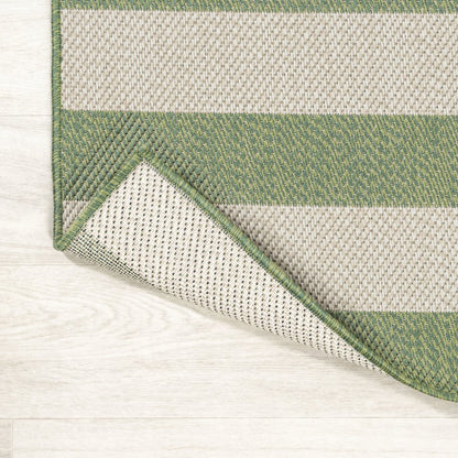 Negril Two Tone Wide Stripe Indoor/Outdoor Area Rug