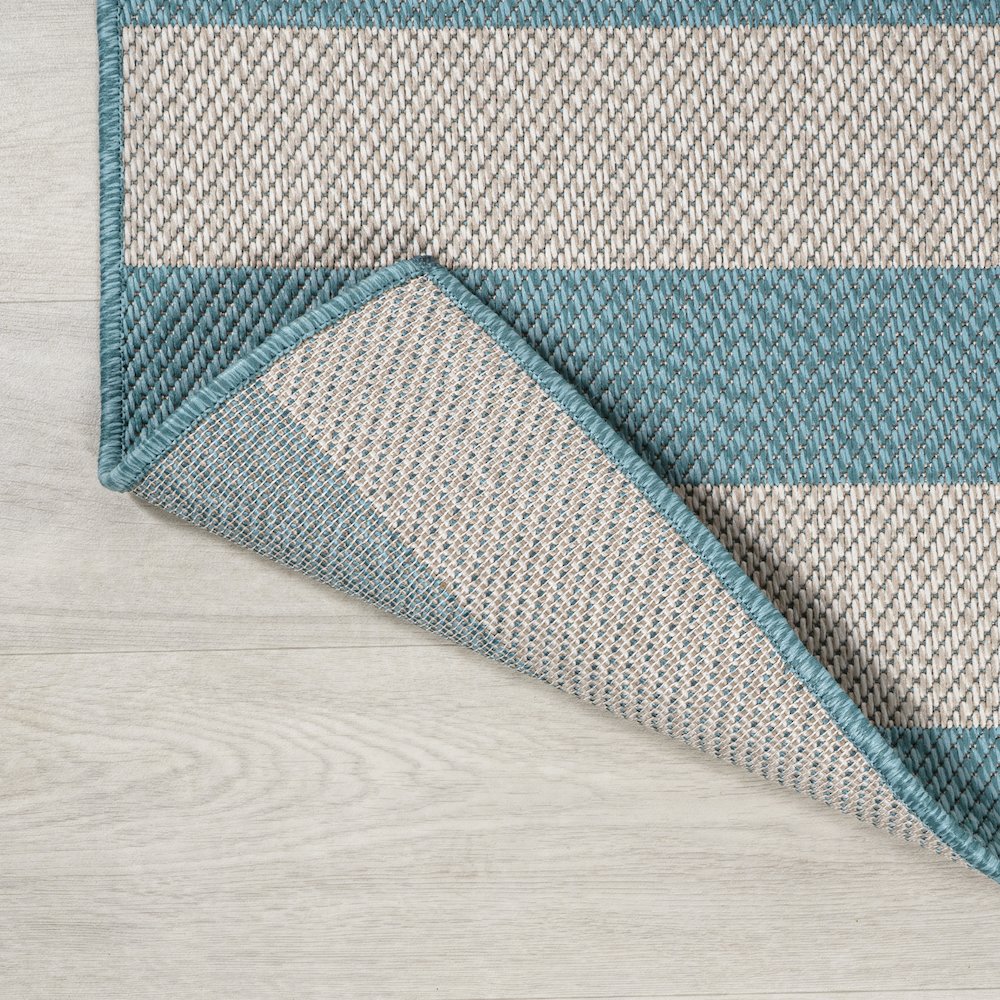 Negril Two Tone Wide Stripe Indoor/Outdoor Area Rug