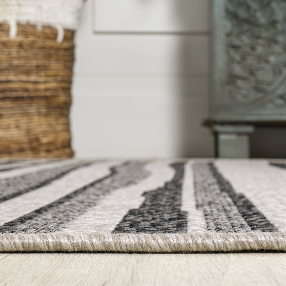 Castara Wavy Stripe Modern Indoor/Outdoor Area Rug