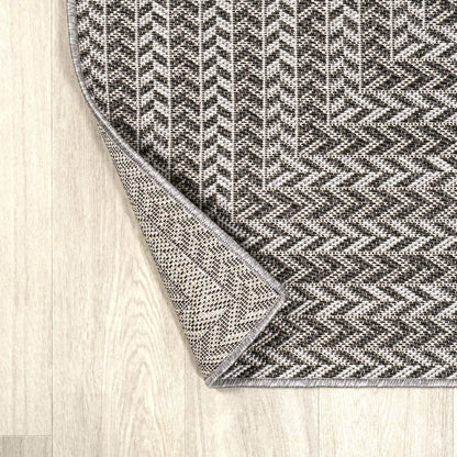 Chevron Modern Concentric Squares Indoor/Outdoor Area Rug