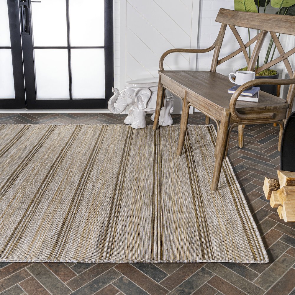 Bo Modern Farmhouse Wide Stripe Area Rug