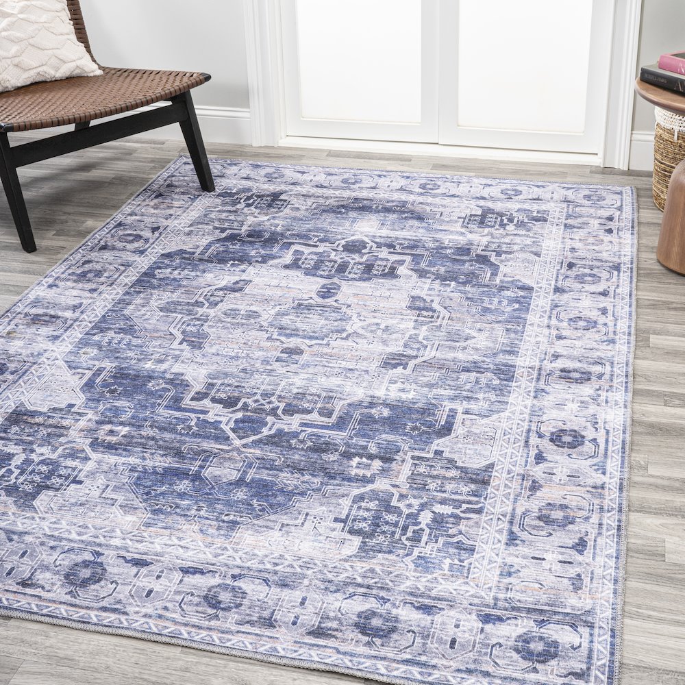 Alanya Ornate Medallion Machine-Washable Area Rug