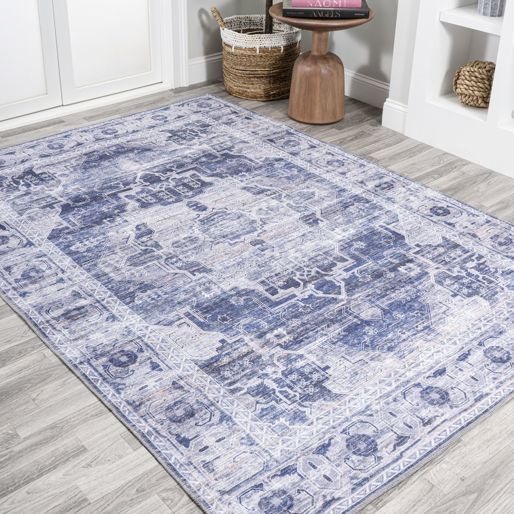 Alanya Ornate Medallion Machine-Washable Area Rug