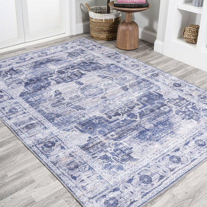 Alanya Ornate Medallion Machine-Washable Area Rug