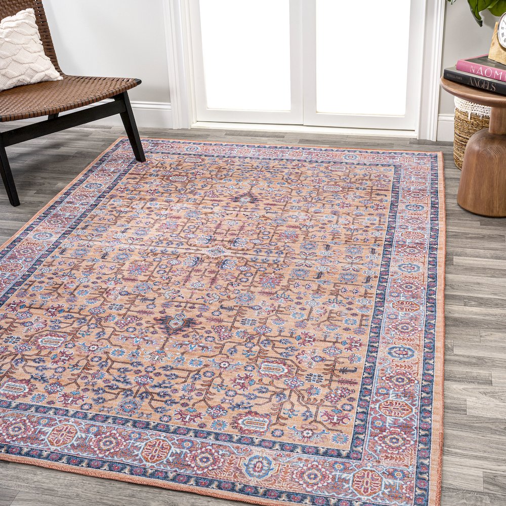 Kemer All-Over Persian Machine-Washable Area Rug