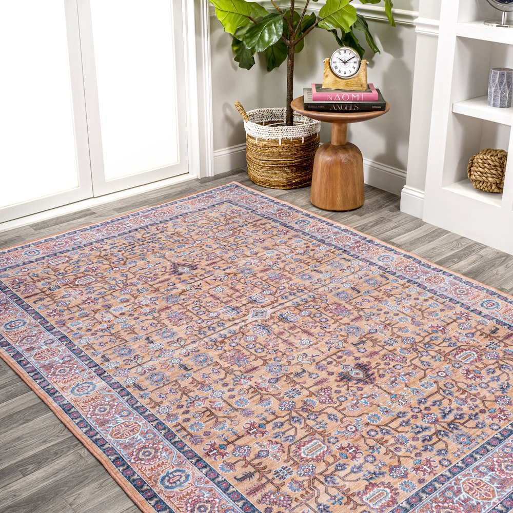Kemer All-Over Persian Machine-Washable Area Rug