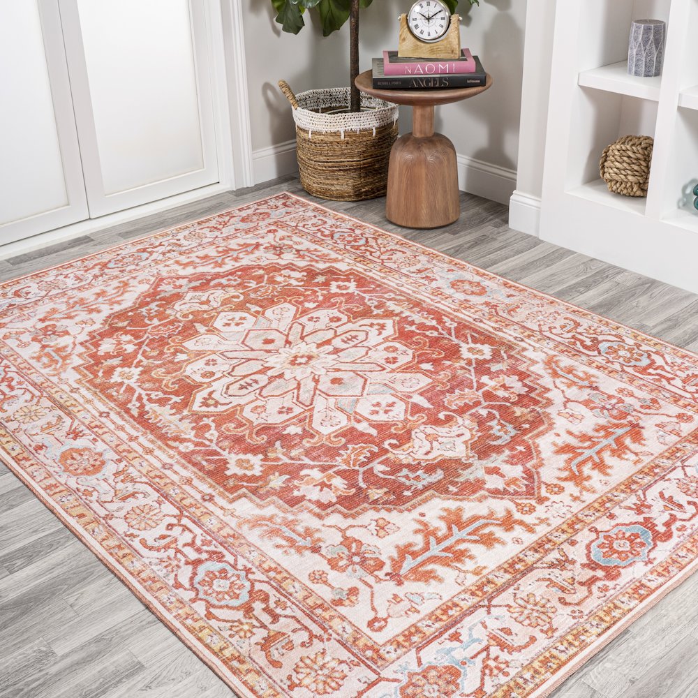 Asa Ornate Medallion Machine-Washable Area Rug