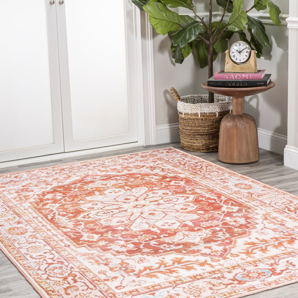 Asa Ornate Medallion Machine-Washable Area Rug