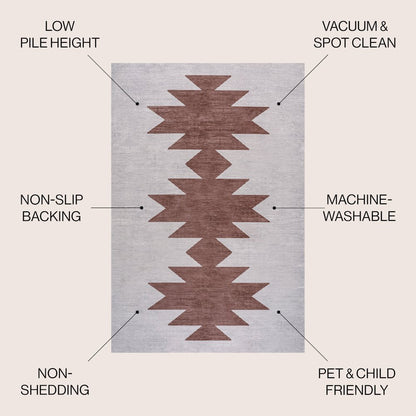 Chayton Minimalist Geometric Machine-Washable Area Rug
