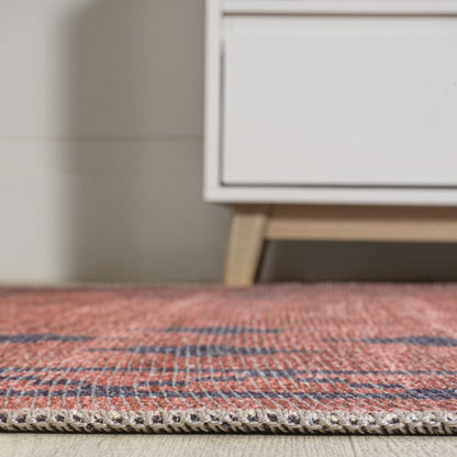 Korsa Geometric Medallion Machine Washable Area Rug