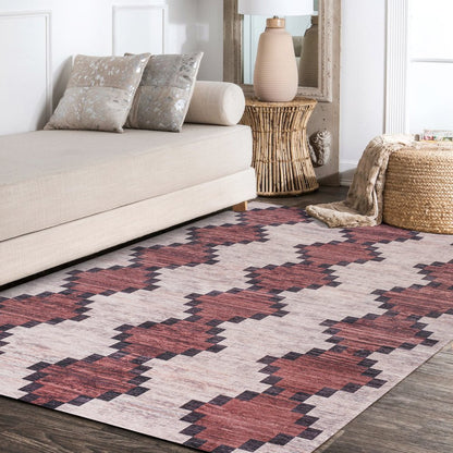 Timantii Modern Trellis Kilim Area Rug