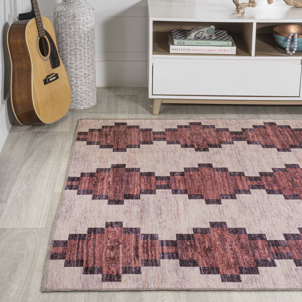 Timantii Modern Trellis Kilim Area Rug