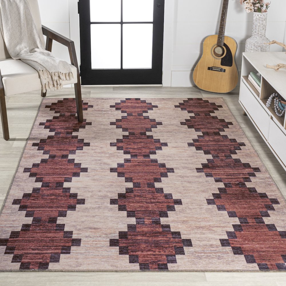 Timantii Modern Trellis Kilim Area Rug