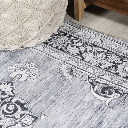 Bausch Bohemian Distressed Chenille Machine-Washable Runner Rug