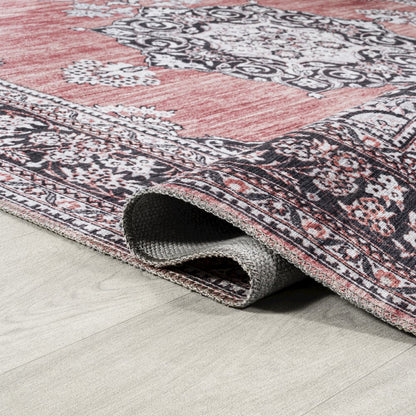 Bausch Bohemian Distressed Chenille Machine-Washable Runner Rug