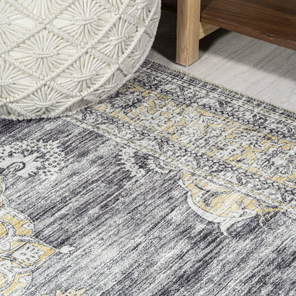 Bausch Bohemian Distressed Chenille Machine-Washable Runner Rug