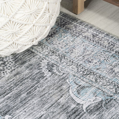 Bausch Bohemian Distressed Chenille Machine-Washable Runner Rug