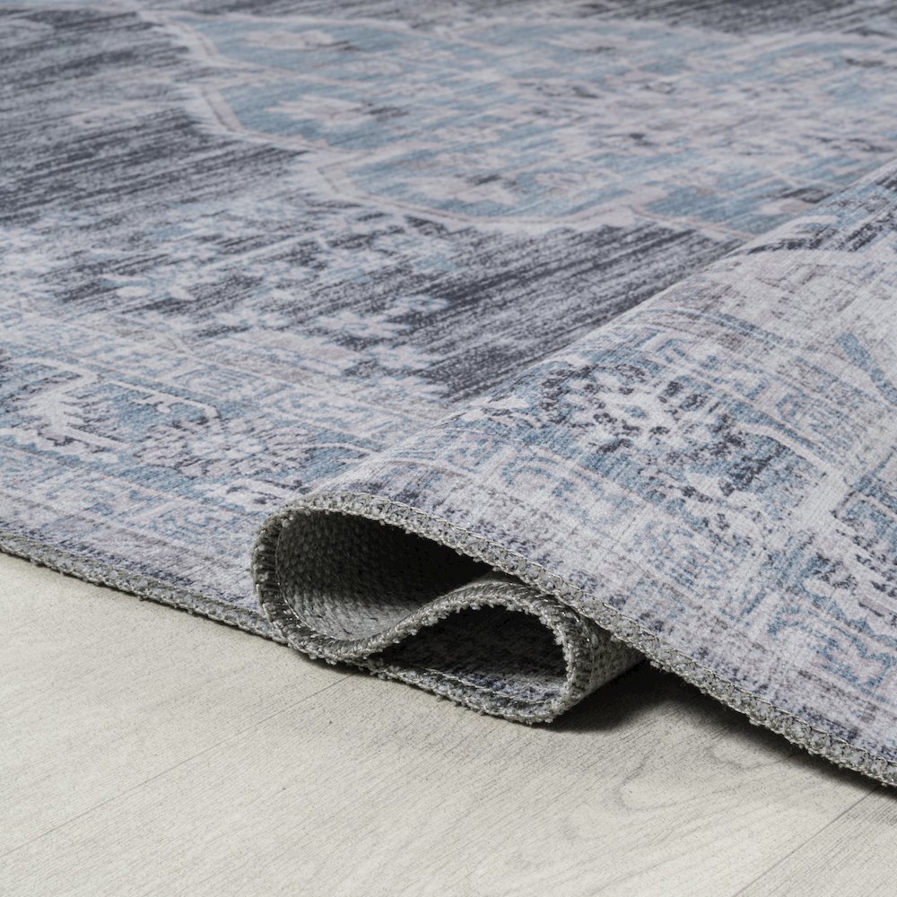 Wincer Chenille Cottage Medallion Machine-Washable Runner Rug