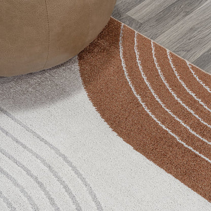 Arches Contemporary Minimalist Machine-Washable Area Rug