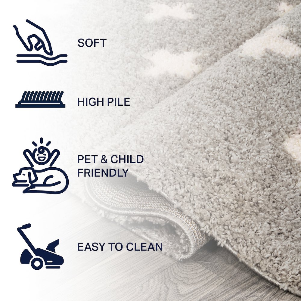 Cristo Berber Geometric Shag Area Rug