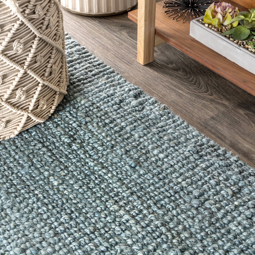 Pata Hand Woven Chunky Jute With Fringe Runner Rug