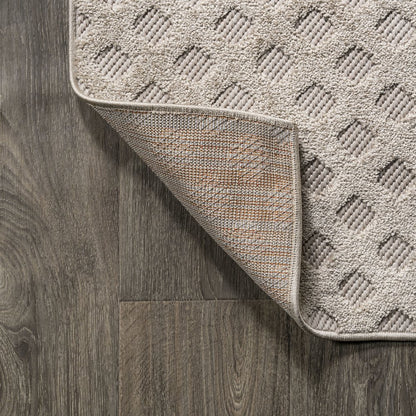 Rabat High-Low Pile Mini Diamond Trellis Area Rug