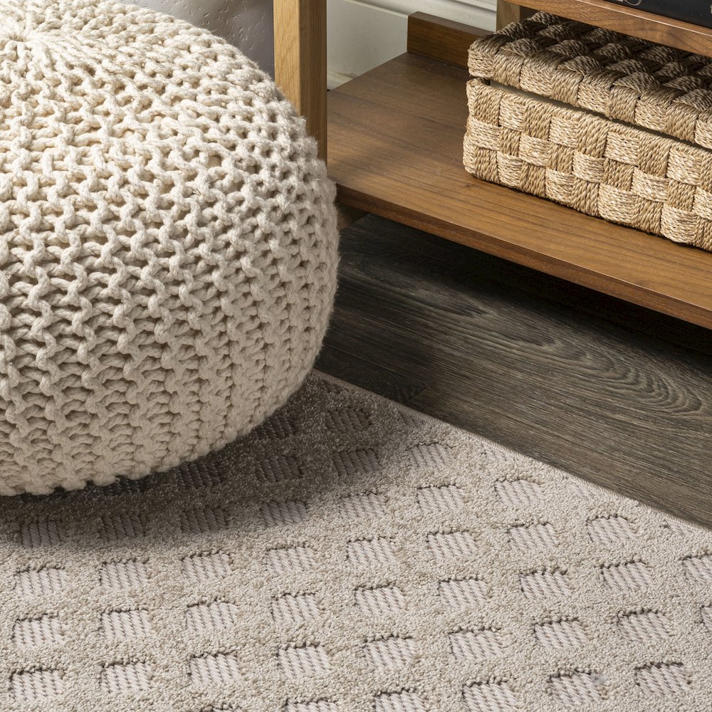 Rabat High-Low Pile Mini Diamond Trellis Area Rug