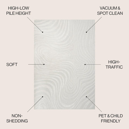 Maribo High-Low Abstract Groovy StripedIndoor/Outdoor  Rug
