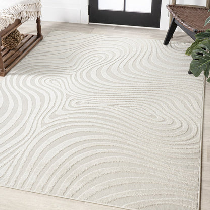 Maribo High-Low Abstract Groovy StripedIndoor/Outdoor  Rug