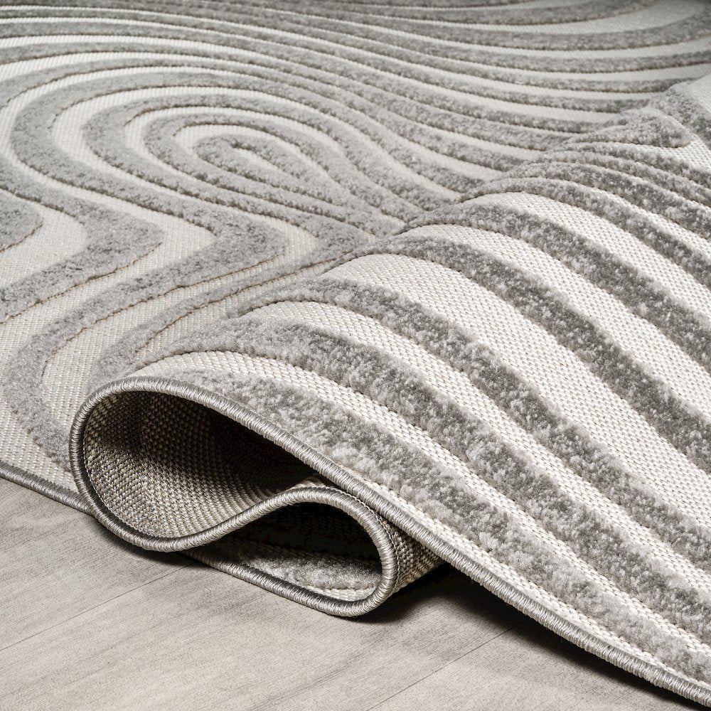 Maribo High-Low Abstract Groovy StripedIndoor/Outdoor  Rug