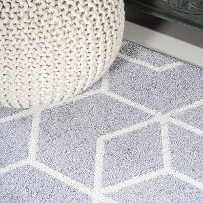 Tumbling Blocks Modern Geometric Area Rug