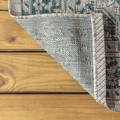 Rozetta Boho Medallion Textured Weave Indoor/Outdoor Area Rug