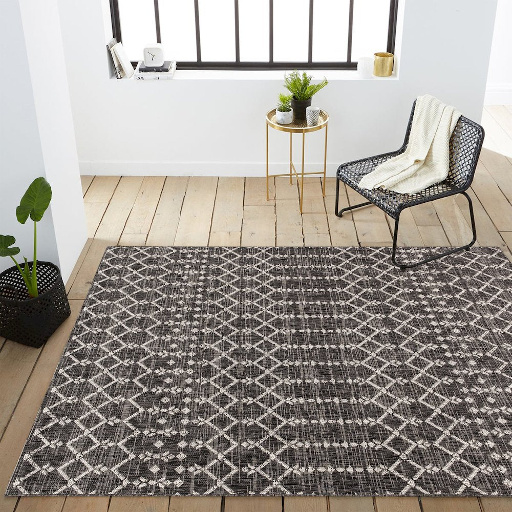 Ourika Moroccan Geometric TetuWeaveIndoor/Outdoor  Rug