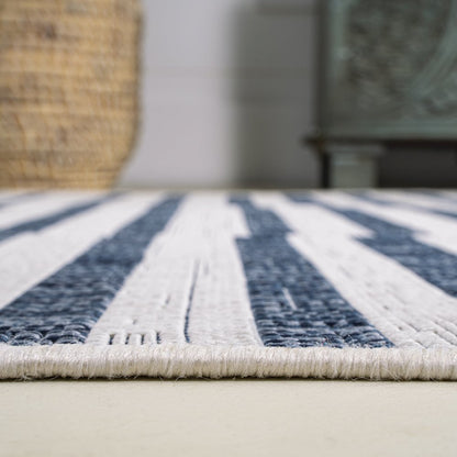 Sukie Modern Offset Stripe Indoor/Outdoor Area Rug