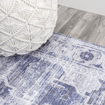 Alanya Ornate Medallion Machine-Washable Runner Rug