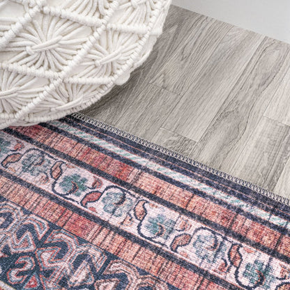 Dalyan Geometric Medallions Machine-Washable Runner Rug
