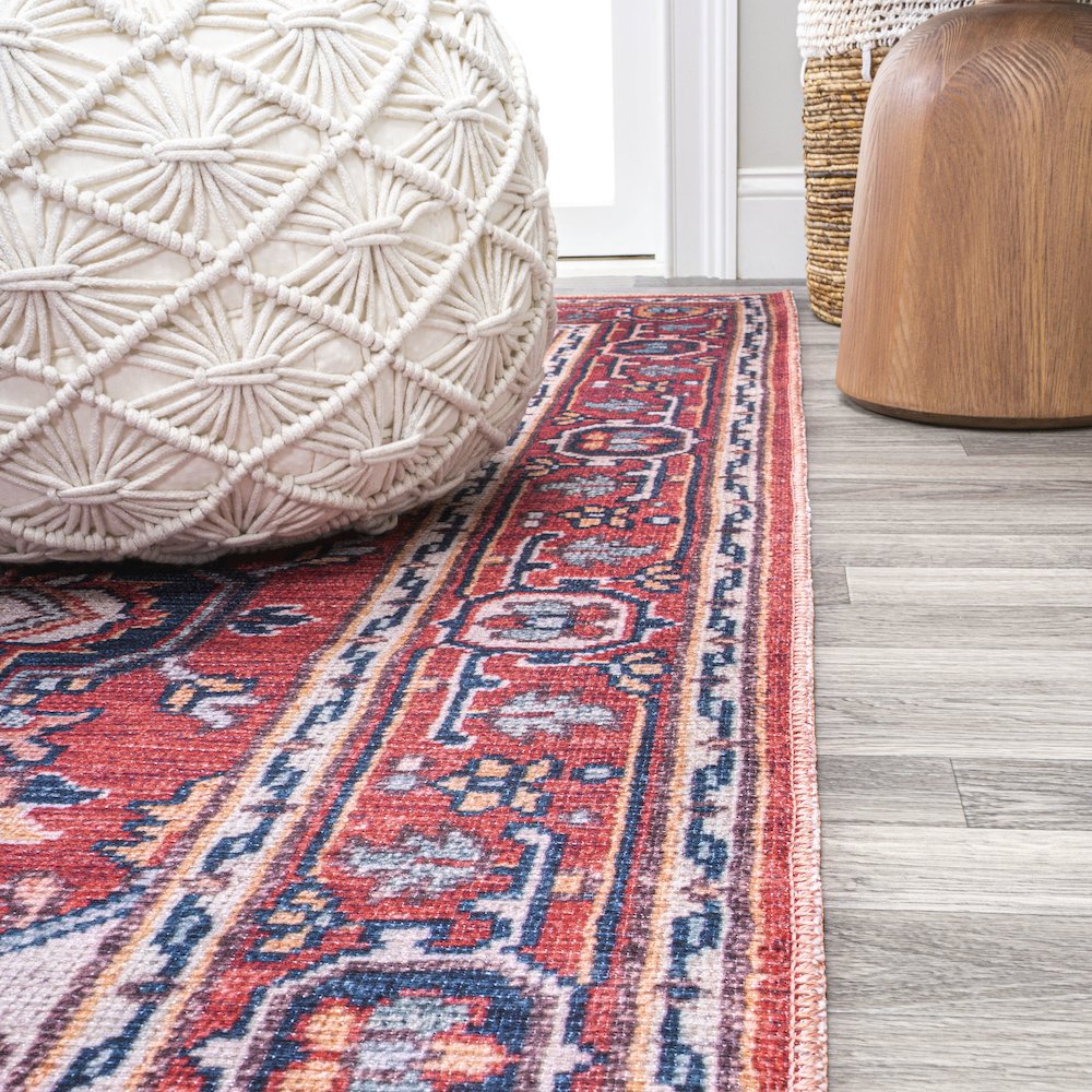 Cirali Ornate Large Medallion Machine-Washable Runner Rug