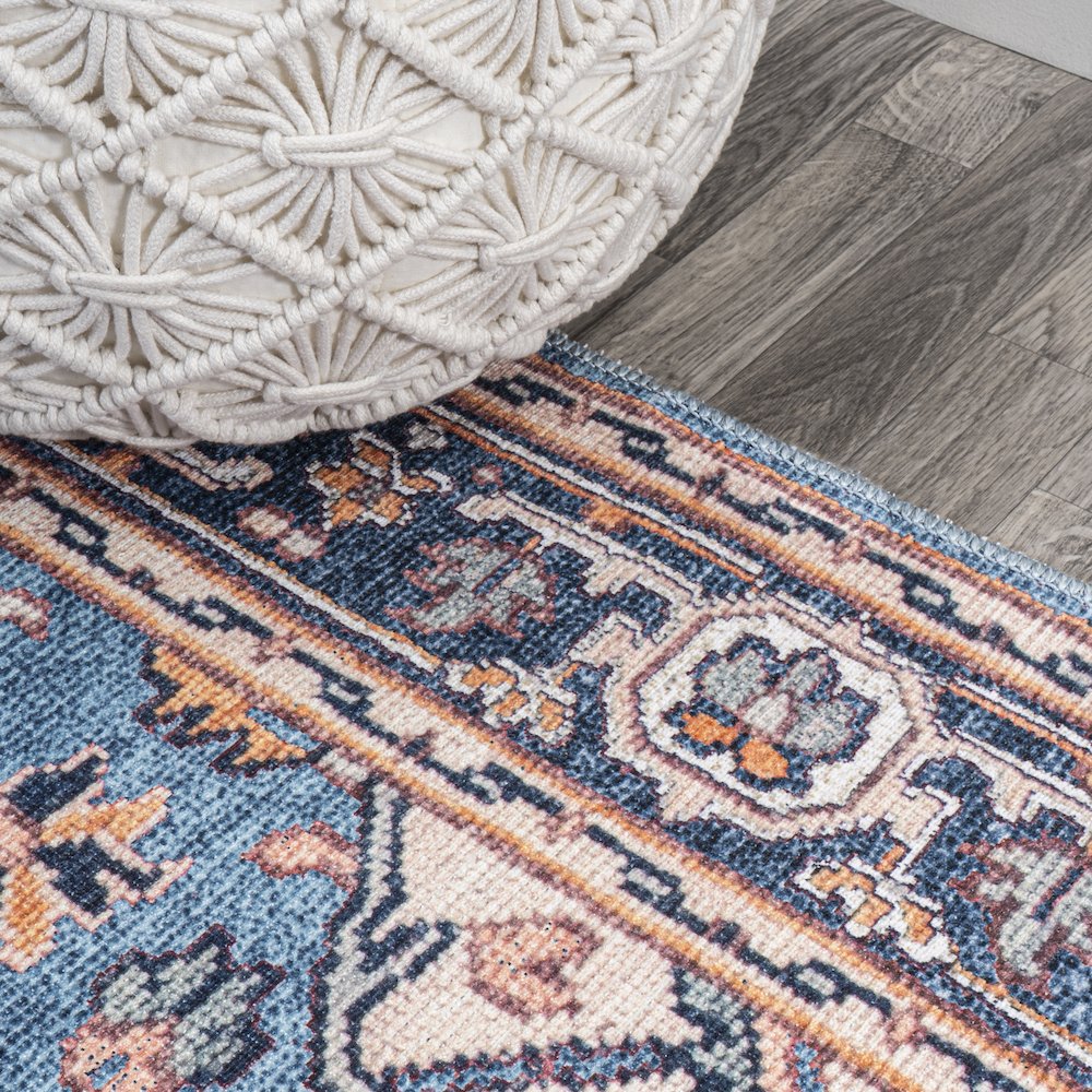 Cirali Ornate Large Medallion Machine-Washable Runner Rug