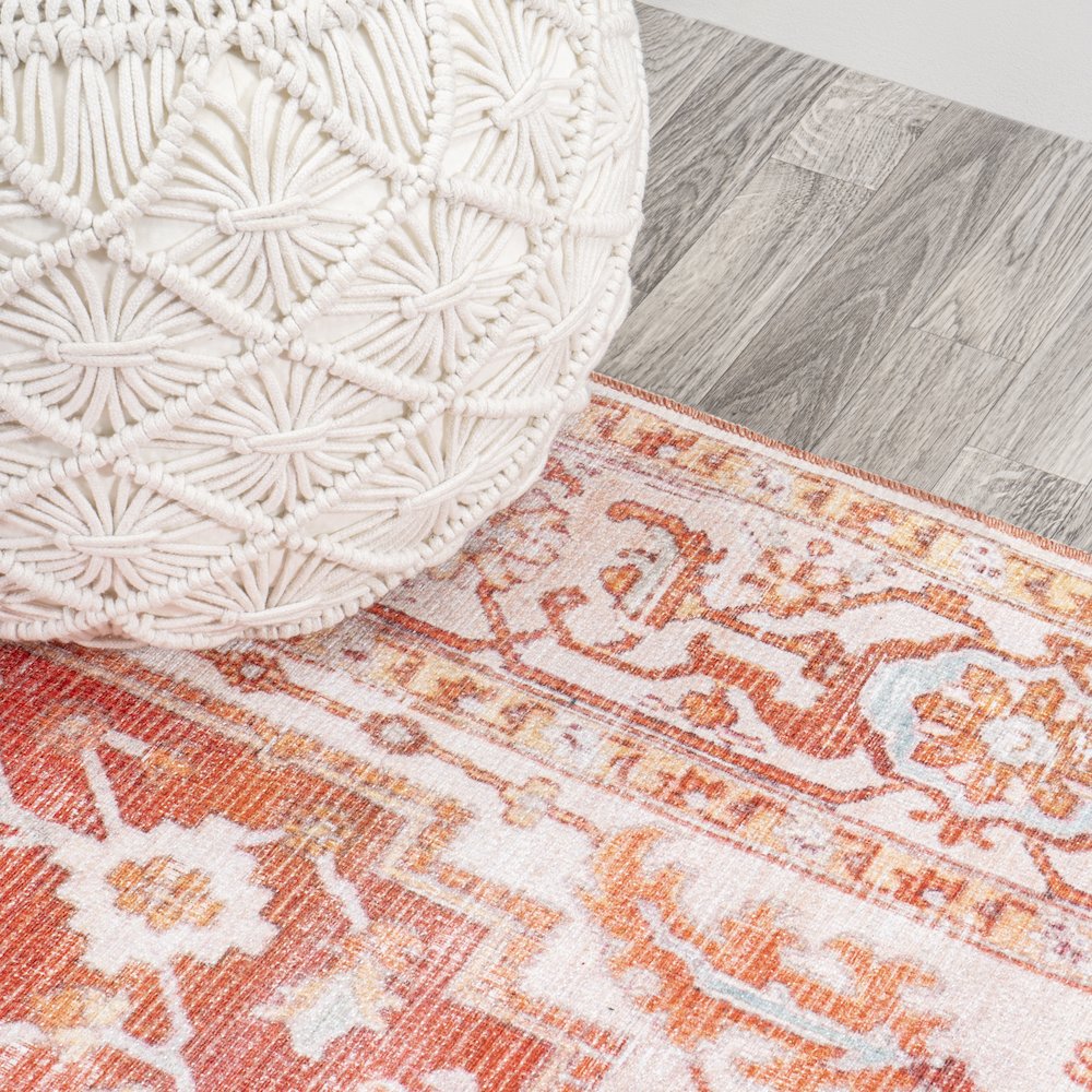 Asa Ornate Medallion Machine-Washable Runner Rug