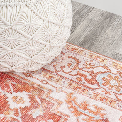 Asa Ornate Medallion Machine-Washable Runner Rug