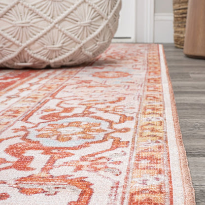 Asa Ornate Medallion Machine-Washable Runner Rug