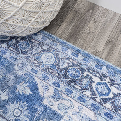 Maris Ornate Medallion Machine-Washable Runner Rug