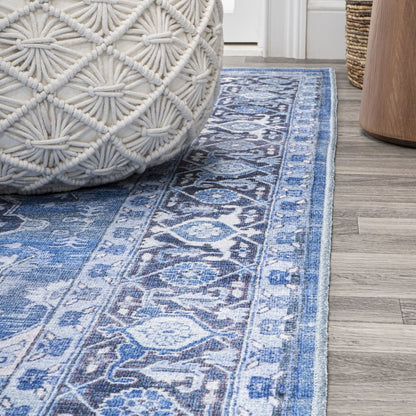 Maris Ornate Medallion Machine-Washable Runner Rug