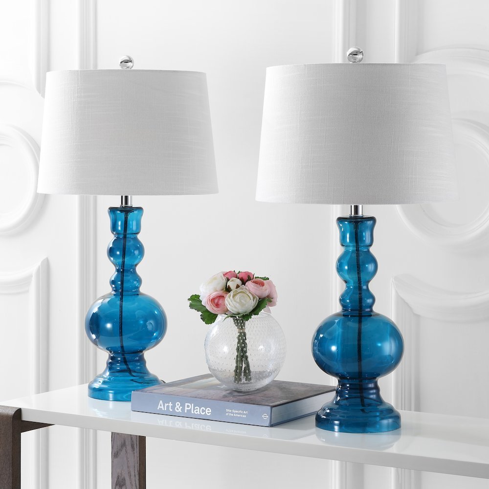 Genie Glass Led Table Lamp (Set Of 2)