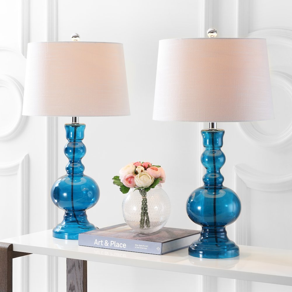 Genie Glass Led Table Lamp (Set Of 2)